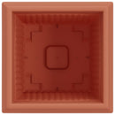 vidaXL Négyzet Virágcserép 24 pcs Tégla Vörös 20 x 20 x 16 cm Műanyag