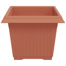 vidaXL Négyzet Virágcserép 24 pcs Tégla Vörös 23 x 23 x 17,5 cm