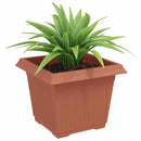 vidaXL Négyzet Virágcserép 24 pcs Tégla Vörös 23 x 23 x 17,5 cm