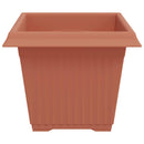 vidaXL Négyzet Virágcserép 24 pcs Tégla Vörös 28,5 x 28,5 x 22 cm