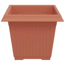 vidaXL Négyzet Virágcserép 24 pcs Tégla Vörös 33 x 33 x 26 cm Műanyag