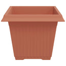 vidaXL Négyzet Virágcserép 24 pcs Tégla Vörös 43 x 43 x 33,5 cm