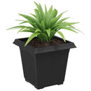 vidaXL Négyzet Virágcserép 24 pcs Fekete 16 x 16 x 14 cm Műanyag