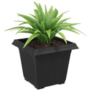 vidaXL Négyzet Virágcserép 24 pcs Fekete 20 x 20 x 16 cm Műanyag