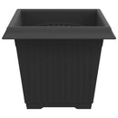 vidaXL Négyzet Virágcserép 24 pcs Fekete 33 x 33 x 26 cm Műanyag