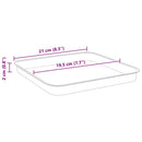 vidaXL Négyzetes Virágtálca 6 pcs Tégla Vörös 21 x 21 x 2 cm Műanyag