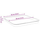 vidaXL Négyzetes Virágtálca 6 pcs Tégla Vörös 32 x 32 x 2,5 cm Műanyag