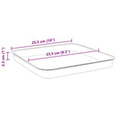 vidaXL Négyzetes Virágtálca 24 pcs Tégla Vörös 25,5 x 25,5 x 2,5 cm