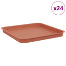 vidaXL Négyzetes Virágtálca 24 pcs Tégla Vörös 36 x 36 x 2.5 cm