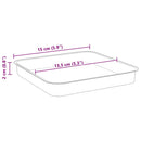 vidaXL Négyzetes Virágtálca 24 pcs Fekete 15 x 15 x 2 cm Műanyag