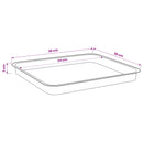 vidaXL Négyzetes Virágtálca 24 db Fekete 36 x 36 x 3 cm Műanyag