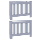 vidaXL Radiátor fedezék 2 pcs Szürke 112 x 19 x 81,5cm Faanyag