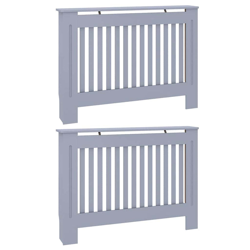 vidaXL Radiátorfedél 2 pcs Szürke 112x19x81.5cm Mérnökifa