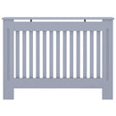 vidaXL Radiátor fedezék 2 pcs Szürke 112 x 19 x 81,5cm Faanyag