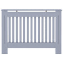 vidaXL Radiátor fedezék 2 pcs Szürke 112 x 19 x 81,5cm Faanyag