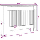 vidaXL Radiátor fedezék 2 pcs Szürke 112 x 19 x 81,5cm Faanyag