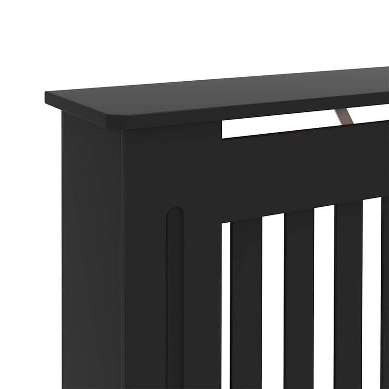 vidaXL Radiátor fedezék 2 pcs Fekete 112x19x81.5cm Faanyag