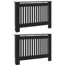vidaXL Radiátor fedezék 2 pcs Fekete 112 x 19 x 81,5cm Faanyag