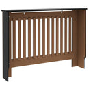 vidaXL Radiátor fedezék 2 pcs Fekete 112 x 19 x 81,5cm Faanyag