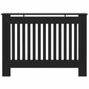 vidaXL Radiátor fedezék 2 pcs Fekete 112 x 19 x 81,5cm Faanyag