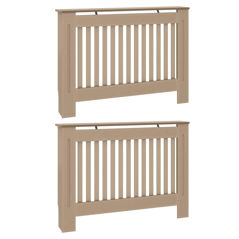 vidaXL Radiátor fedezék 2 pcs Barna 112x19x81.5cm Faanyag