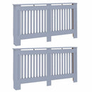vidaXL Radiátor fedezék 2 pcs Szürke 152 x 19 x 81,5cm Faanyag