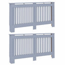 vidaXL Radiátor fedezék 2 pcs Szürke 152 x 19 x 81,5cm Faanyag