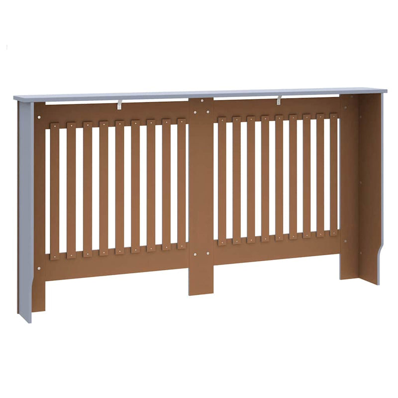 vidaXL Radiátor fedezék 2 pcs Szürke 152x19x81.5cm Faanyag