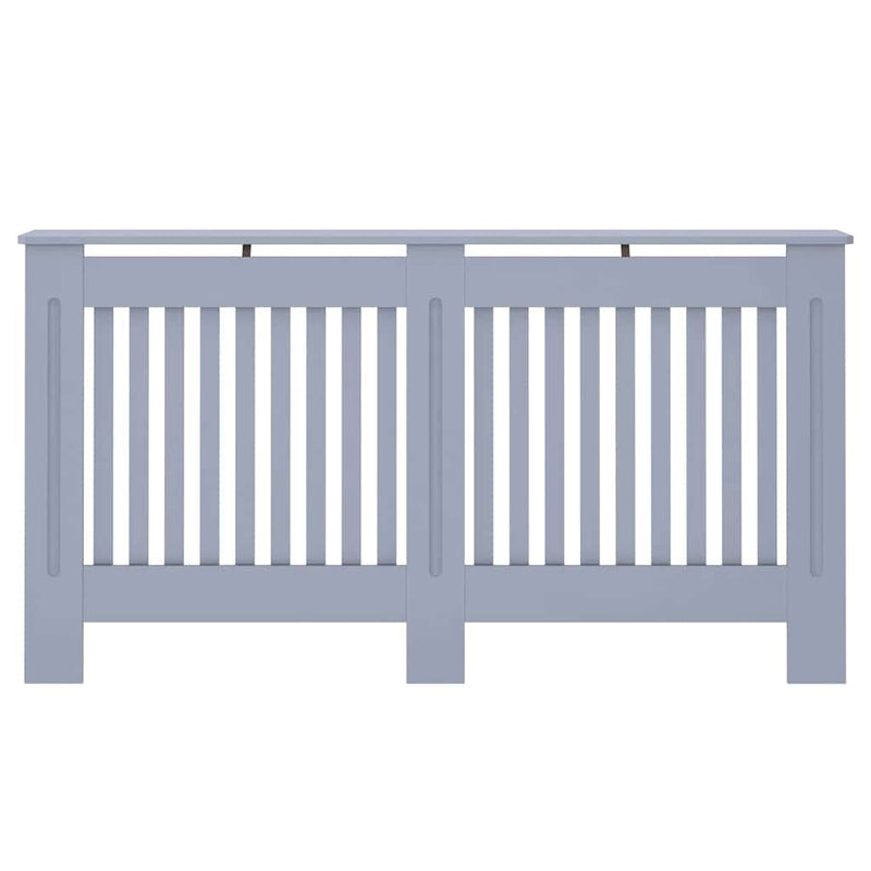 vidaXL Radiátor fedezék 2 pcs Szürke 152x19x81.5cm Faanyag