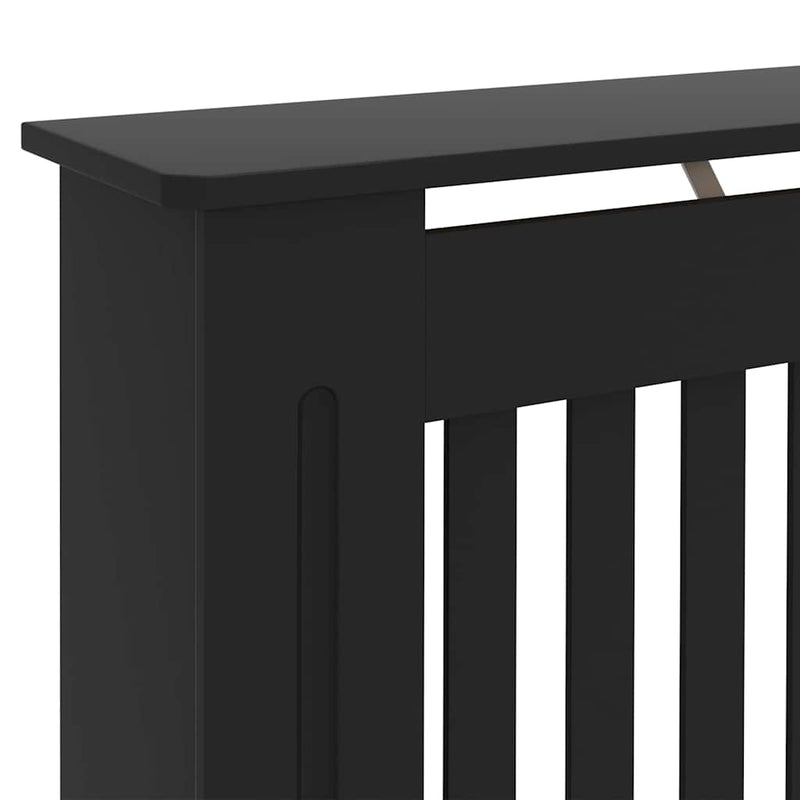 vidaXL Radiátor fedezék 2 pcs Fekete 152x19x81.5cm Faanyag