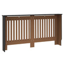 vidaXL Radiátor fedezék 2 pcs Fekete 152 x 19 x 81,5cm Faanyag