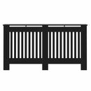 vidaXL Radiátor fedezék 2 pcs Fekete 152 x 19 x 81,5cm Faanyag