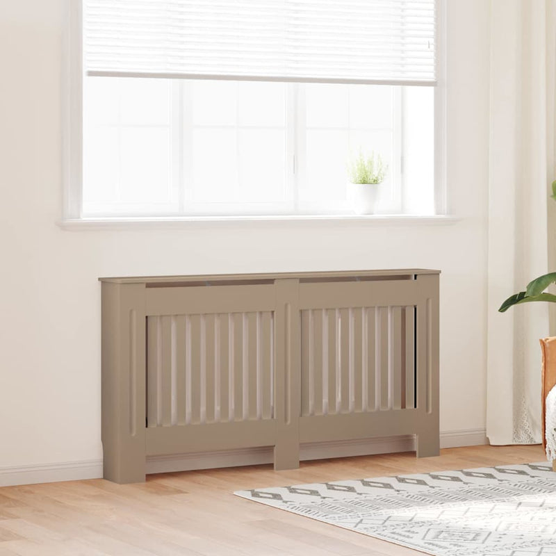 vidaXL Radiátor fedezék 2 pcs Barna 152x19x81.5cm Faanyag