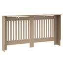 vidaXL Radiátor fedezék 2 pcs Barna 152 x 19 x 81,5cm Faanyag