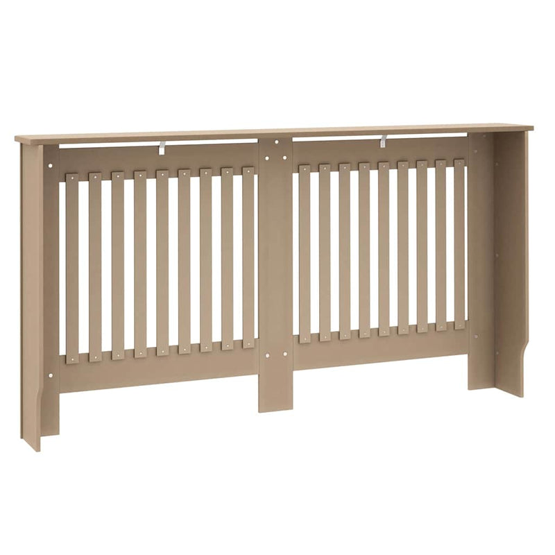 vidaXL Radiátor fedezék 2 pcs Barna 152x19x81.5cm Faanyag