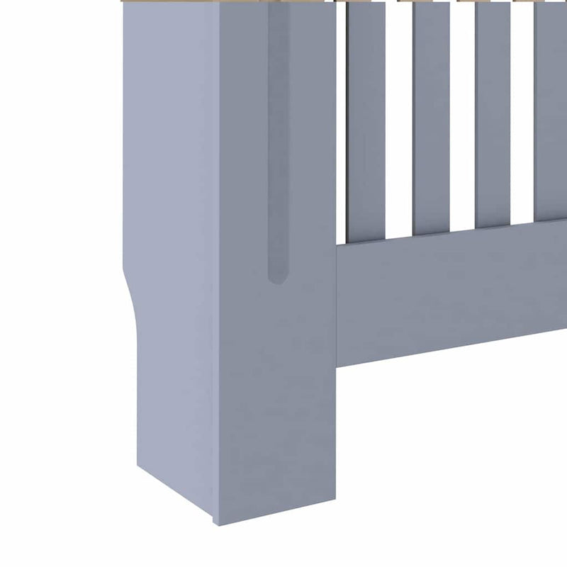 vidaXL Radiátor fedezék 2 pcs Szürke 172x19x81.5cm Faanyag