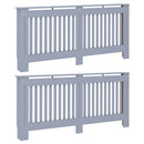 vidaXL Radiátor fedezék 2 pcs Szürke 172 x 19 x 81,5 cm Faanyag