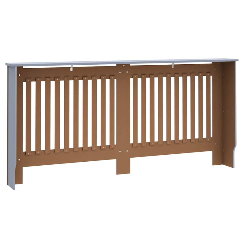 vidaXL Radiátor fedezék 2 pcs Szürke 172x19x81.5cm Faanyag
