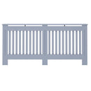 vidaXL Radiátor fedezék 2 pcs Szürke 172 x 19 x 81,5 cm Faanyag