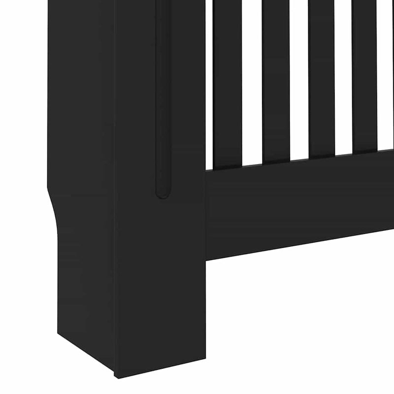 vidaXL Radiátor fedezék 2 pcs Fekete 172x19x81.5cm Faanyag