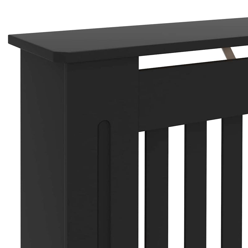 vidaXL Radiátor fedezék 2 pcs Fekete 172x19x81.5cm Faanyag