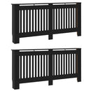 vidaXL Radiátor fedezék 2 pcs Fekete 172 x 19 x 81,5 cm Faanyag