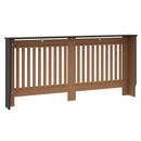 vidaXL Radiátor fedezék 2 pcs Fekete 172 x 19 x 81,5 cm Faanyag
