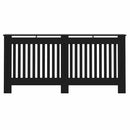 vidaXL Radiátor fedezék 2 pcs Fekete 172 x 19 x 81,5 cm Faanyag