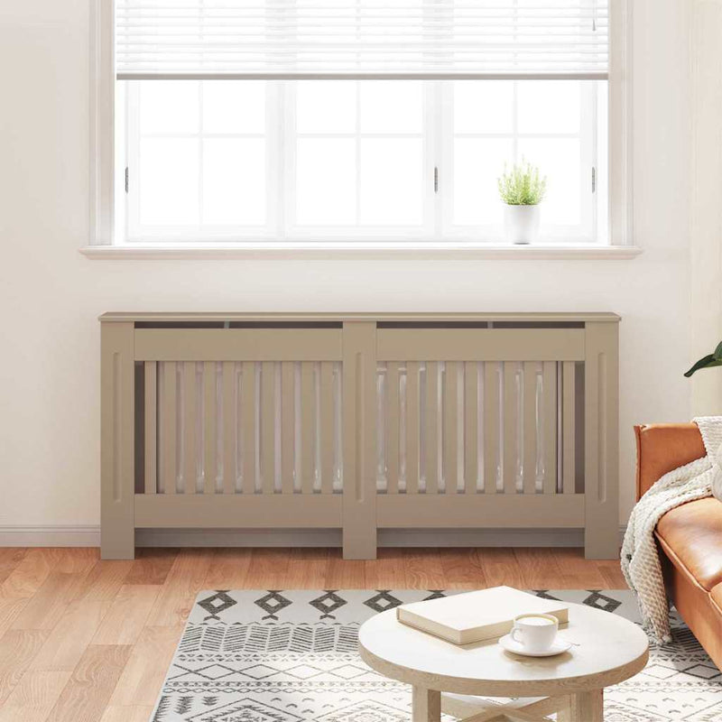 vidaXL Radiátor fedezék 2 pcs Barna 172x19x81.5cm Faanyag