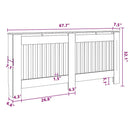 vidaXL Radiátor fedezék 2 pcs Sonoma Tölgy 172 x 19 x 81,5 cm Faanyag