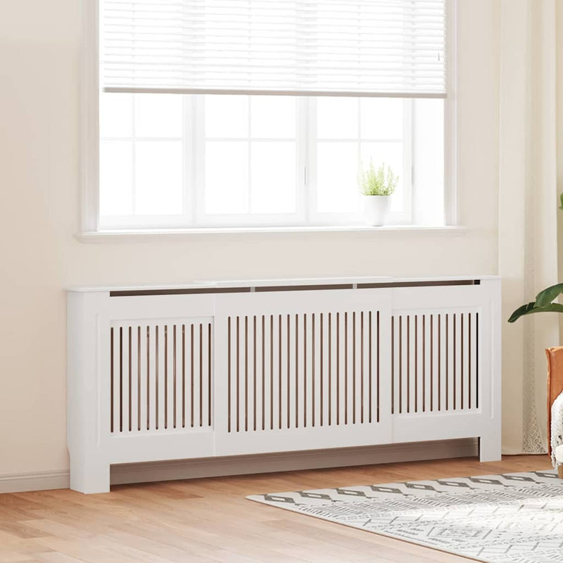 vidaXL Radiátor fedezék 2 pcs Fehér 205x20.5x81.5cm Faanyag