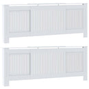 vidaXL Radiátor fedezék 2 pcs Fehér 205 x 20,5 x 81,5cm Faanyag