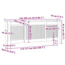 vidaXL Radiátor fedezék 2 pcs Fehér 205 x 20,5 x 81,5cm Faanyag