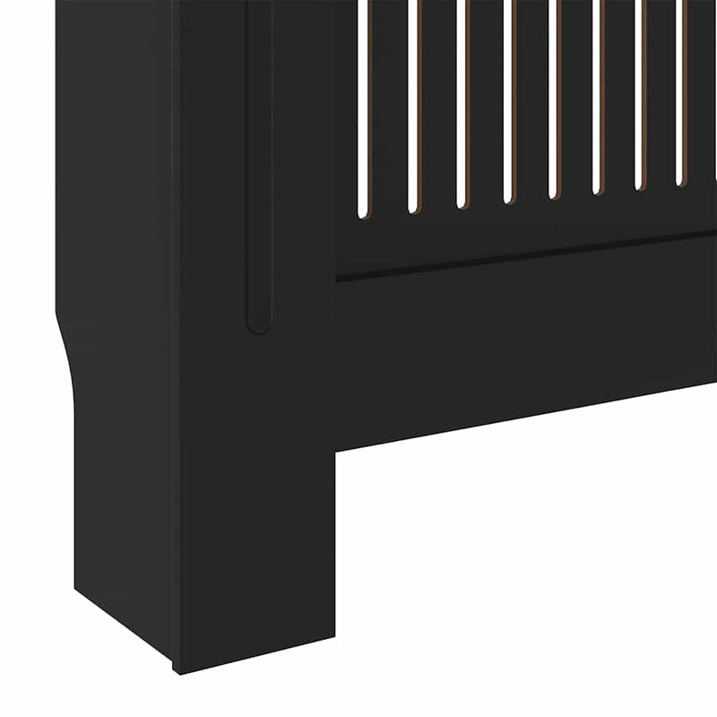 vidaXL Radiátor fedezék 2 pcs Fekete 205x20.5x81.5cm Faanyag